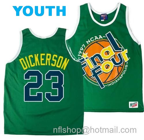 Youth Arizona Wildcats Michael Dickerson Jersey #23 1997 NCAA Champions Final Four Green83