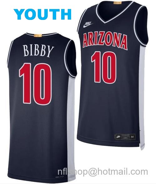 Youth Arizona Wildcats Mike Bibby Jersey #10 Limited Retro Basketball 2023-24 Navy85