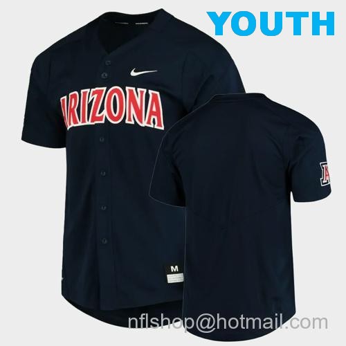 Youth Arizona Wildcats Custom Name and Number Navy College Baseball Jersey70