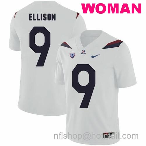 Women's Arizona Wildcats #9 Tony Ellison NCAA College Football Jersey White33