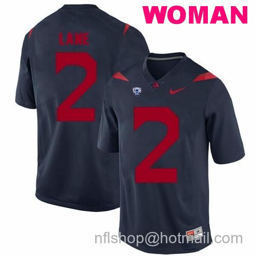 Women's Arizona Wildcats #2 K'Hari Lane NCAA College Football Jersey Blue13