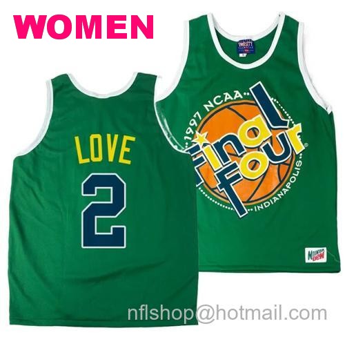 Women's Arizona Wildcats Caleb Love Jersey #2 1997 NCAA Champions Final Four Green67