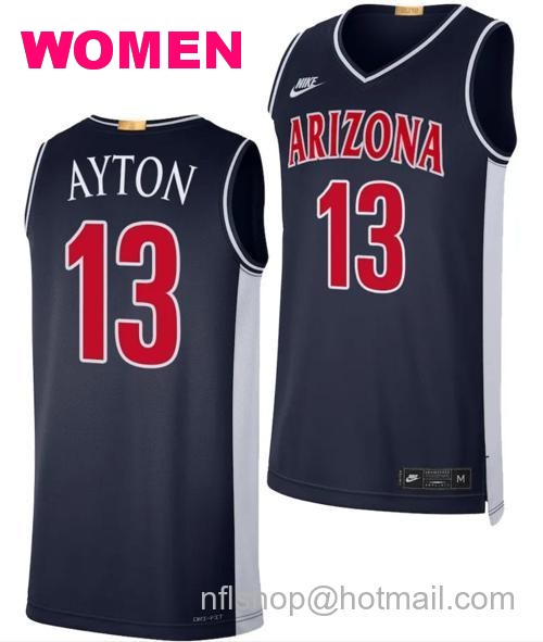 Women's Arizona Wildcats Deandre Ayton Jersey #13 Limited Retro Basketball 2023-24 Navy73