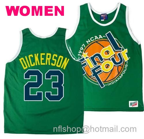 Women's Arizona Wildcats Michael Dickerson Jersey #23 1997 NCAA Champions Final Four Green83