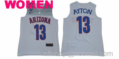 Women's Arizona Wildcats #13 Ayton NCAA Basketball Jersey White38