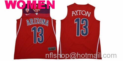 Women's Arizona Wildcats #13 Ayton NCAA Basketball Jersey Red37