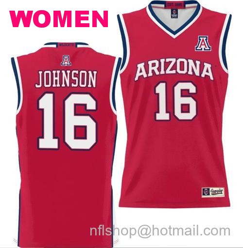 Women's Keshad Johnson Jersey #16 Arizona Wildcats NIL College Basketball Lightweight Red146