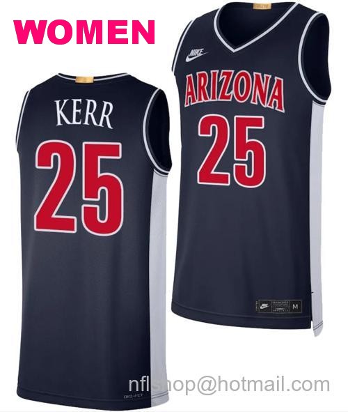 Women's Arizona Wildcats Steve Kerr Jersey #25 Limited Retro Basketball 2023-24 Navy88