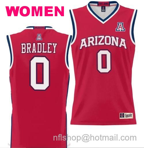 Women's Jaden Bradley Jersey #0 Arizona Wildcats NIL College Basketball Lightweight Red144