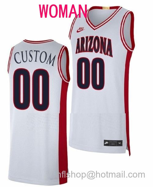 Women's Custom Arizona Wildcats Jersey Name And Number College Basketball Maui Invitational Champs White113