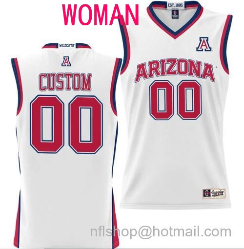 Women's Custom Arizona Wildcats Jersey Name and Number NIL College Basketball Lightweight White119