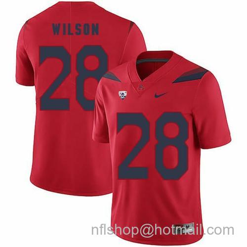 Men's Arizona Wildcats #28 Nick Wilson NCAA College Football Jersey Red50