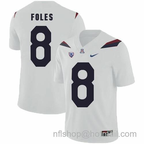 Men's Arizona Wildcats #8 Nick Foles NCAA College Football Jersey White27