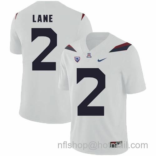 Men's Arizona Wildcats #2 K'Hari Lane NCAA College Football Jersey White15