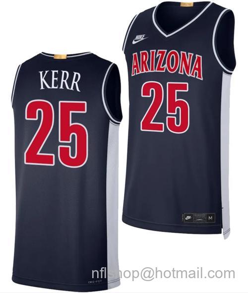 Men's Arizona Wildcats Steve Kerr Jersey #25 Limited Retro Basketball 2023-24 Navy88