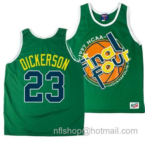 Men's Arizona Wildcats Michael Dickerson Jersey #23 1997 NCAA Champions Final Four Green83