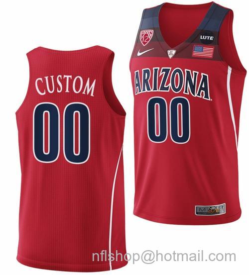 Men's Custom Arizona Wildcats Jersey Name And Number College Basketball Replica Red115