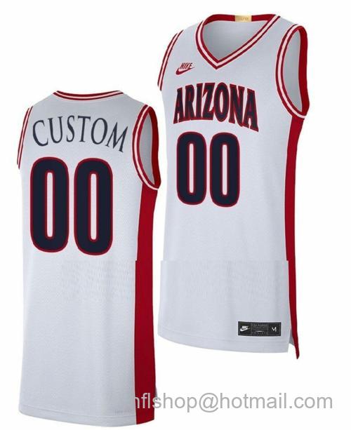 Men's Custom Arizona Wildcats Jersey Name And Number College Basketball Maui Invitational Champs White113