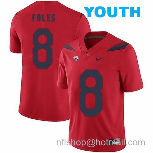 Youth Arizona Wildcats #8 Nick Foles NCAA College Football Jersey Red26