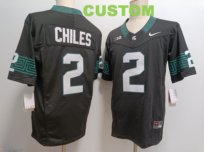 Youth Michigan State Spartans Customized Black F.U.S.E. Stitched Football Jersey