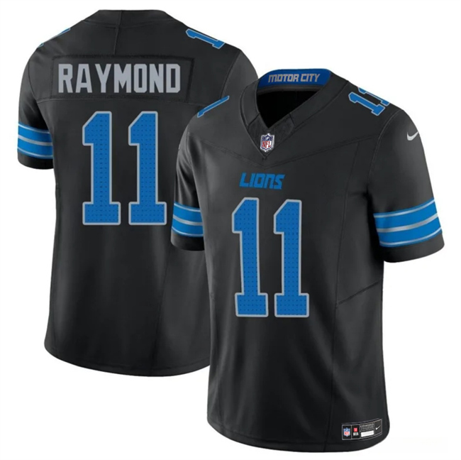 Men's Detroit Lions #11 Kalif Raymond Black 2024 F.U.S.E. 2nd Alternate Vapor Limited Stitched Jersey