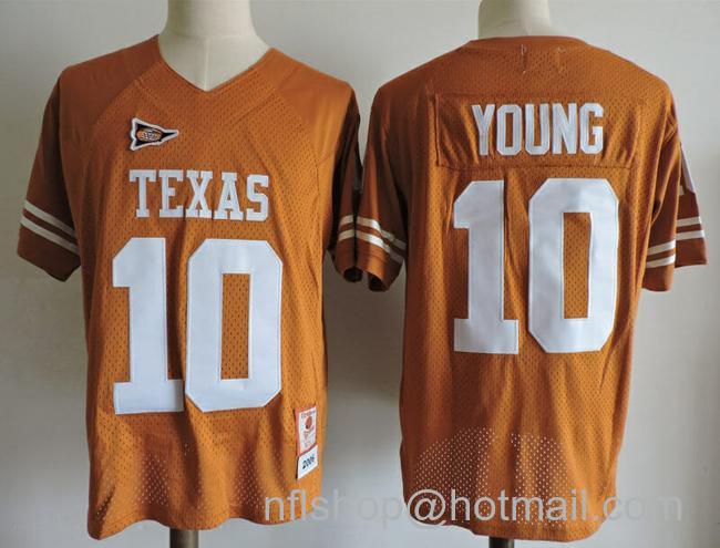 Men's Texas Longhorns #10 Vince Young College Football Jersey