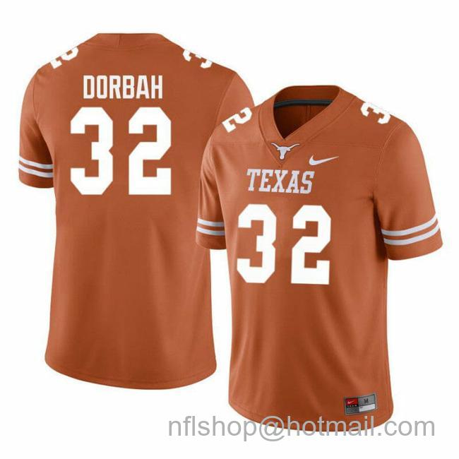 Men's Texas Longhorns Prince Dorbah Jersey #32 College Football Orange