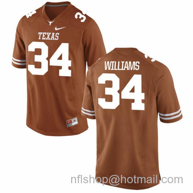 Men's Texas Longhorns #34 Ricky Williams College Football Jersey Dark Orange