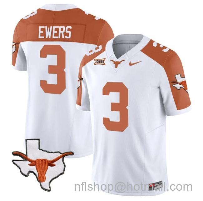 Men's Quinn Ewers Jersey #3 Texas Longhorn Vapor Limited College Football Inverted