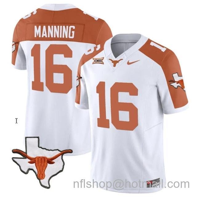 Men's Arch Manning Jersey #16 Texas Longhorn Vapor Limited College Football Inverted