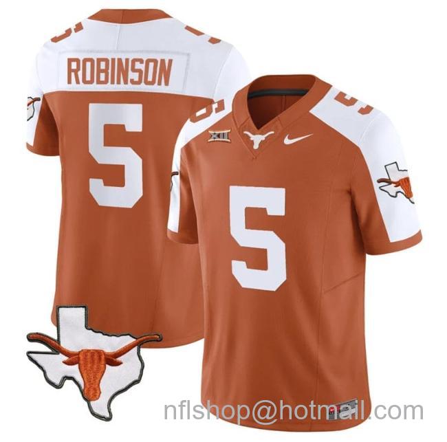 Men's Bijan Robinson Jersey #5 Texas Longhorn Vapor Limited College Football Alternate