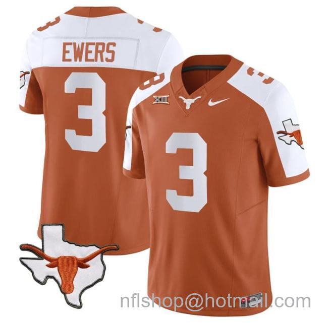 Men's Quinn Ewers Jersey #3 Texas Longhorn Vapor Limited College Football Alternate