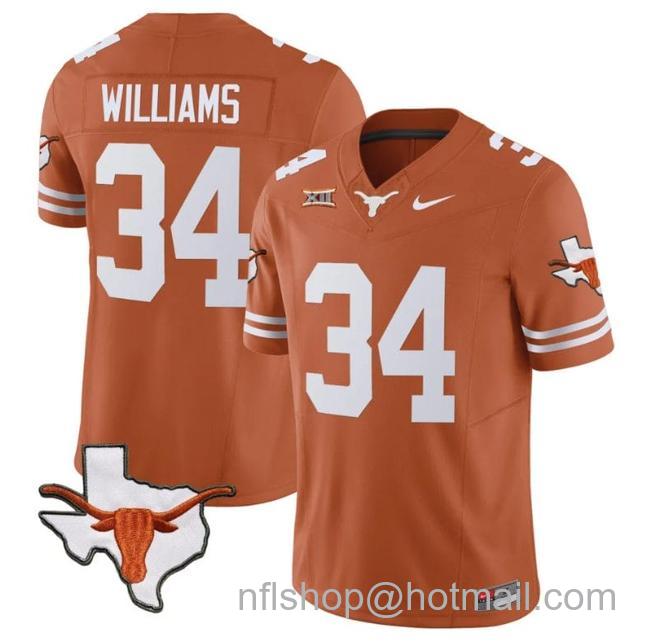 Men's Ricky Williams Jersey #34 Texas Longhorn Vapor Limited College Football Texas Orange