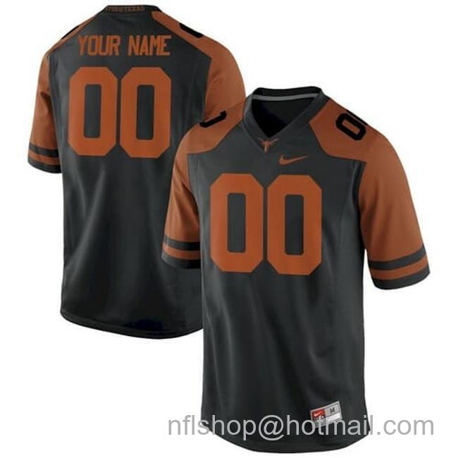 Men's Custom Texas Longhorns Football Jersey Name Number College Black