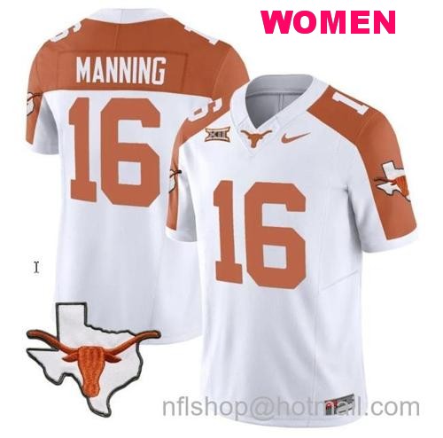 Women's Arch Manning Jersey #16 Texas Longhorn Vapor Limited College Football Inverted