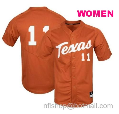 Women's Tanner Witt Jersey Texas Longhorns Baseball NCAA College Orange Alumni #11