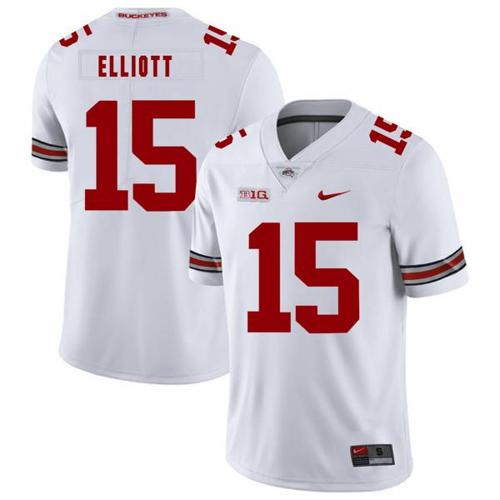 Youth Nike Ohio State Buckeyes #15 Ezekiel Elliott Football Jersey White