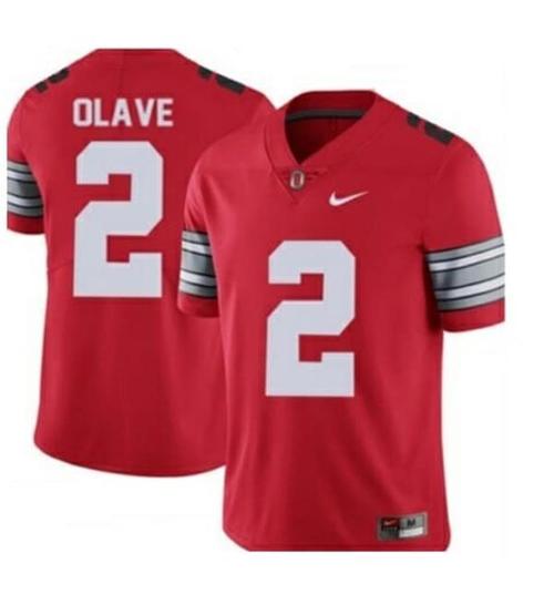 Youth Nike Ohio State Buckeyes #2 Chris Olave NCAA Football Red Jersey