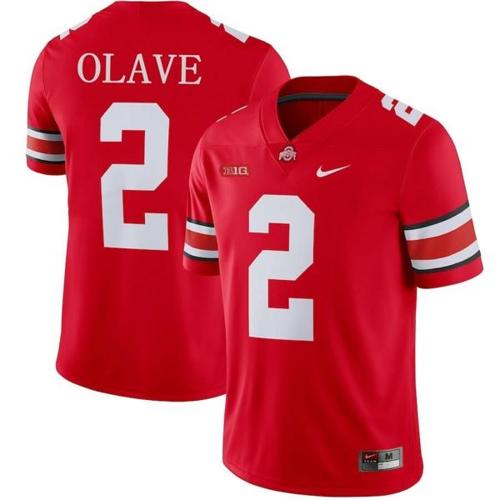 Youth Nike Ohio State Buckeyes #2 Chris Olave NCAA College Football Jersey Red