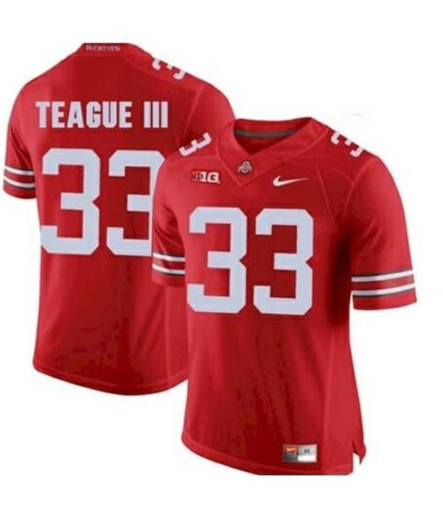 Youth Nike Ohio State Buckeyes #33 Master Teague NCAA Football Jersey Red