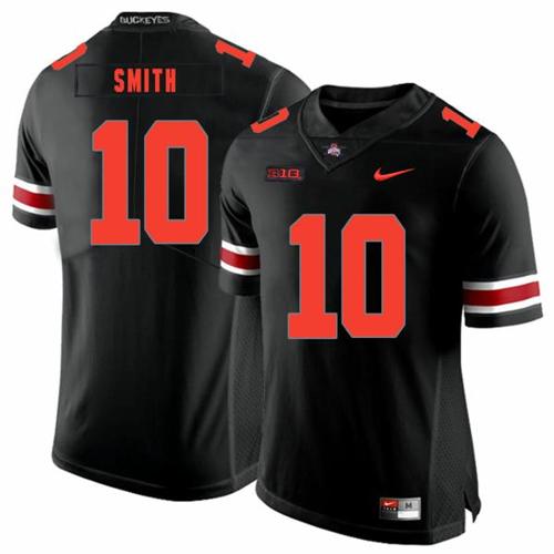 Youth Nike Ohio State Buckeyes #10 Troy Smith Football Jersey Black Shadow