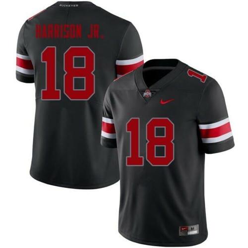 Youth Nike Ohio State Buckeyes #18 Marvin Harrison Jr Jersey Blackout NCAA Football