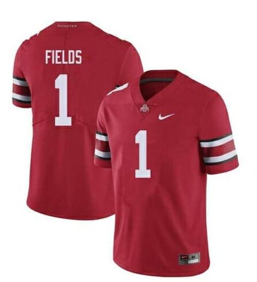 Youth Nike Ohio State Buckeyes #1 Justin Fields College NCAA Football Red Jersey