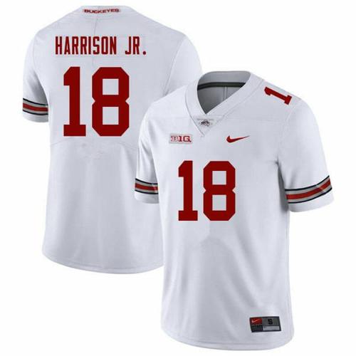 Youth Nike Ohio State Buckeyes #18 Marvin Harrison Jr Jersey College Football White