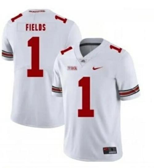 Youth Nike Ohio State Buckeyes #1 Justin Fields College NCAA Football White Jersey