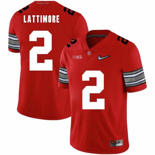 Youth Nike Ohio State Buckeyes #2 Marshon Lattimore Football Jersey Diamond Red