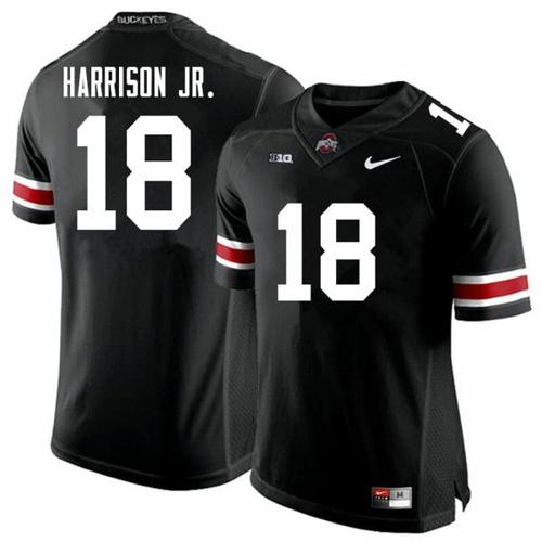 Youth Nike Ohio State Buckeyes #18 Marvin Harrison Jr Jersey College Football Black