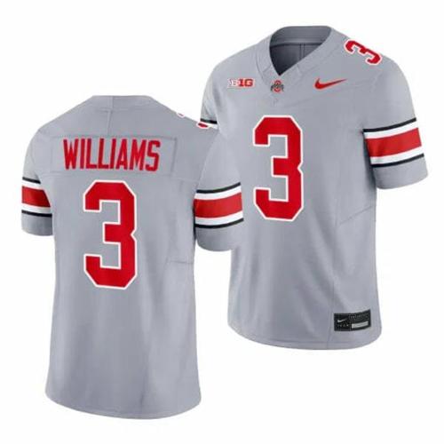 Youth Nike Ohio State Buckeyes Miyan Williams Jersey #3 College Football Game Gray