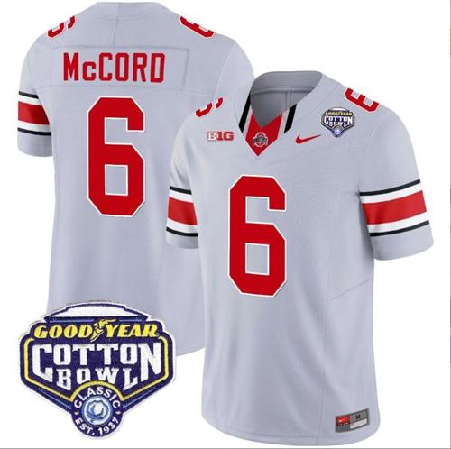 Youth Nike Kyle Mccord Jersey #6 Ohio State Buckeyes Cotton Bowl Patch Vapor Football Gray