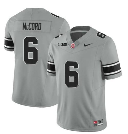 Youth Nike Ohio State Buckeyes Kyle Mccord Jersey #6 College Football Stitched Black Gray